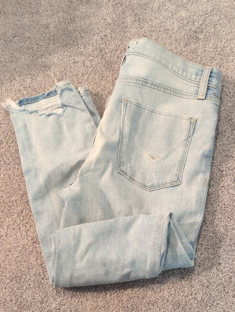 Hudson Light Wash Distressed Ankle Length Skinny Jean
